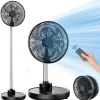 D1201 telescopic folding fan black