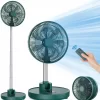 D1201 telescopic folding fan green